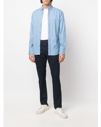 hellblaues Chambray Langarmhemd von BOSS