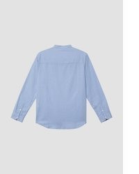 hellblaues Chambray Langarmhemd von s.Oliver
