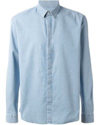 hellblaues Chambray Langarmhemd von Surface to Air