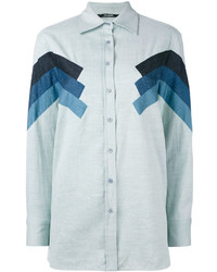 hellblaues Hemd mit Chevron-Muster von Neil Barrett