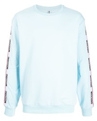 hellblaues Fleece-Sweatshirt von Moschino