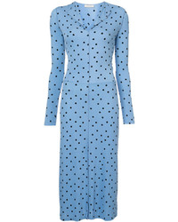 hellblaues gepunktetes Kleid von Nina Ricci