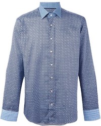 hellblaues Hemd mit geometrischem Muster von Etro