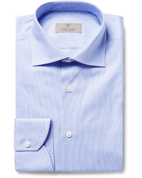 hellblaues Hemd mit Hahnentritt-Muster von Canali