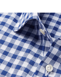 hellblaues Hemd mit Vichy-Muster von Hackett