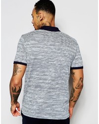 hellblaues horizontal gestreiftes Polohemd von Asos