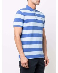 hellblaues horizontal gestreiftes Polohemd von Polo Ralph Lauren