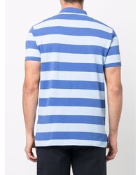 hellblaues horizontal gestreiftes Polohemd von Polo Ralph Lauren