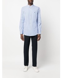 hellblaues horizontal gestreiftes Polohemd von Polo Ralph Lauren