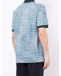 hellblaues horizontal gestreiftes Polohemd von Missoni