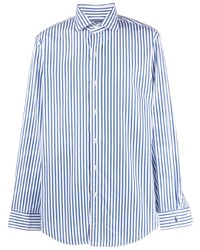 hellblaues horizontal gestreiftes Polohemd von Polo Ralph Lauren