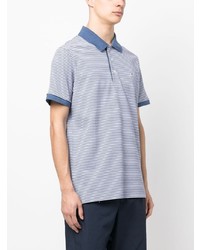 hellblaues horizontal gestreiftes Polohemd von Paul & Shark