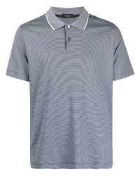 hellblaues horizontal gestreiftes Polohemd von Theory