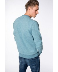 hellblaues horizontal gestreiftes Sweatshirt von Alife and Kickin