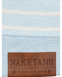 hellblaues horizontal gestreiftes Sweatshirt von Naketano