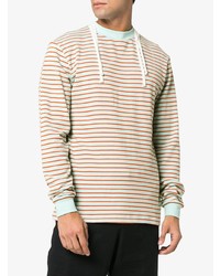 hellblaues horizontal gestreiftes Sweatshirt von Vyner Articles