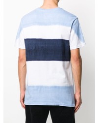 hellblaues horizontal gestreiftes T-Shirt mit einem Rundhalsausschnitt von Noon Goons