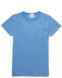 hellblaues horizontal gestreiftes T-shirt von Levi's