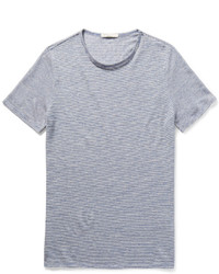 hellblaues horizontal gestreiftes T-shirt von Onia