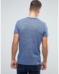 hellblaues horizontal gestreiftes T-shirt von Jack Wills