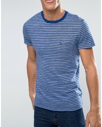 hellblaues horizontal gestreiftes T-shirt von Jack Wills