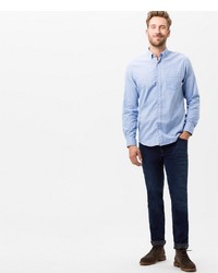 hellblaues Jeans Businesshemd von Brax