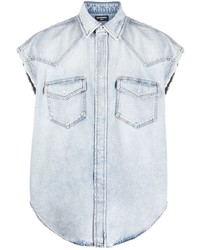 hellblaues Jeans Kurzarmhemd von Balenciaga