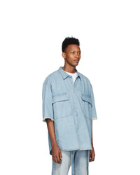 hellblaues Jeans Kurzarmhemd von Fear Of God