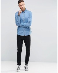 hellblaues Jeanshemd von Asos