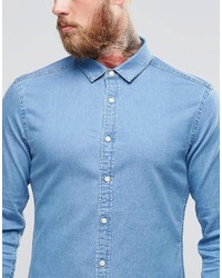 hellblaues Jeanshemd von Asos