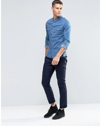 hellblaues Jeanshemd von Asos