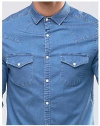 hellblaues Jeanshemd von Asos