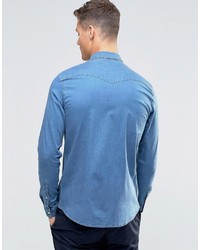 hellblaues Jeanshemd von Asos