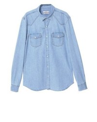 hellblaues Jeanshemd von Mango