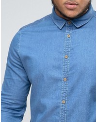 hellblaues Jeanshemd von Asos