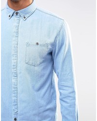 hellblaues Jeanshemd von Pull&Bear