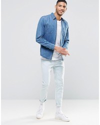 hellblaues Jeanshemd von Pull&Bear