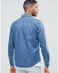 hellblaues Jeanshemd von Pull&Bear