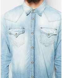 hellblaues Jeanshemd von True Religion