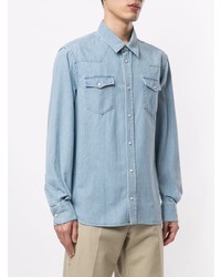 hellblaues Jeanshemd von MAISON KITSUNÉ