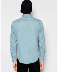 hellblaues Jeanshemd von Pull&Bear