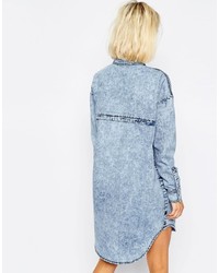 hellblaues Jeansshirtkleid von Vero Moda