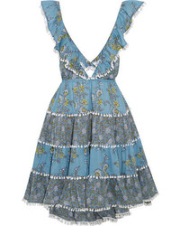 hellblaues Kleid mit Blumenmuster von Zimmermann