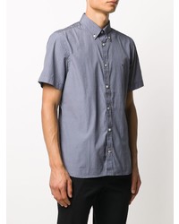 hellblaues Kurzarmhemd mit geometrischem Muster von Tommy Hilfiger