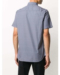 hellblaues Kurzarmhemd mit geometrischem Muster von Tommy Hilfiger