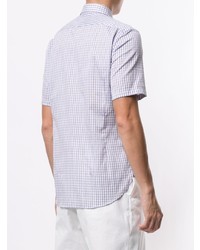 hellblaues Kurzarmhemd mit Vichy-Muster von D'urban