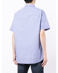 hellblaues Kurzarmhemd mit Vichy-Muster von Armani Exchange