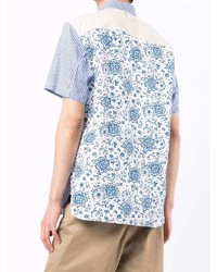 hellblaues Kurzarmhemd mit Vichy-Muster von Junya Watanabe MAN