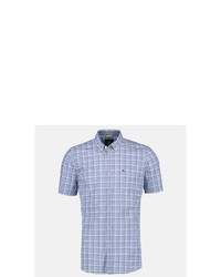 hellblaues Kurzarmhemd mit Vichy-Muster von LERROS