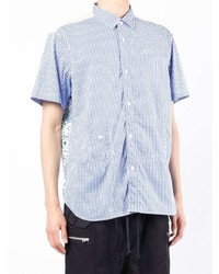 hellblaues Kurzarmhemd mit Vichy-Muster von Junya Watanabe